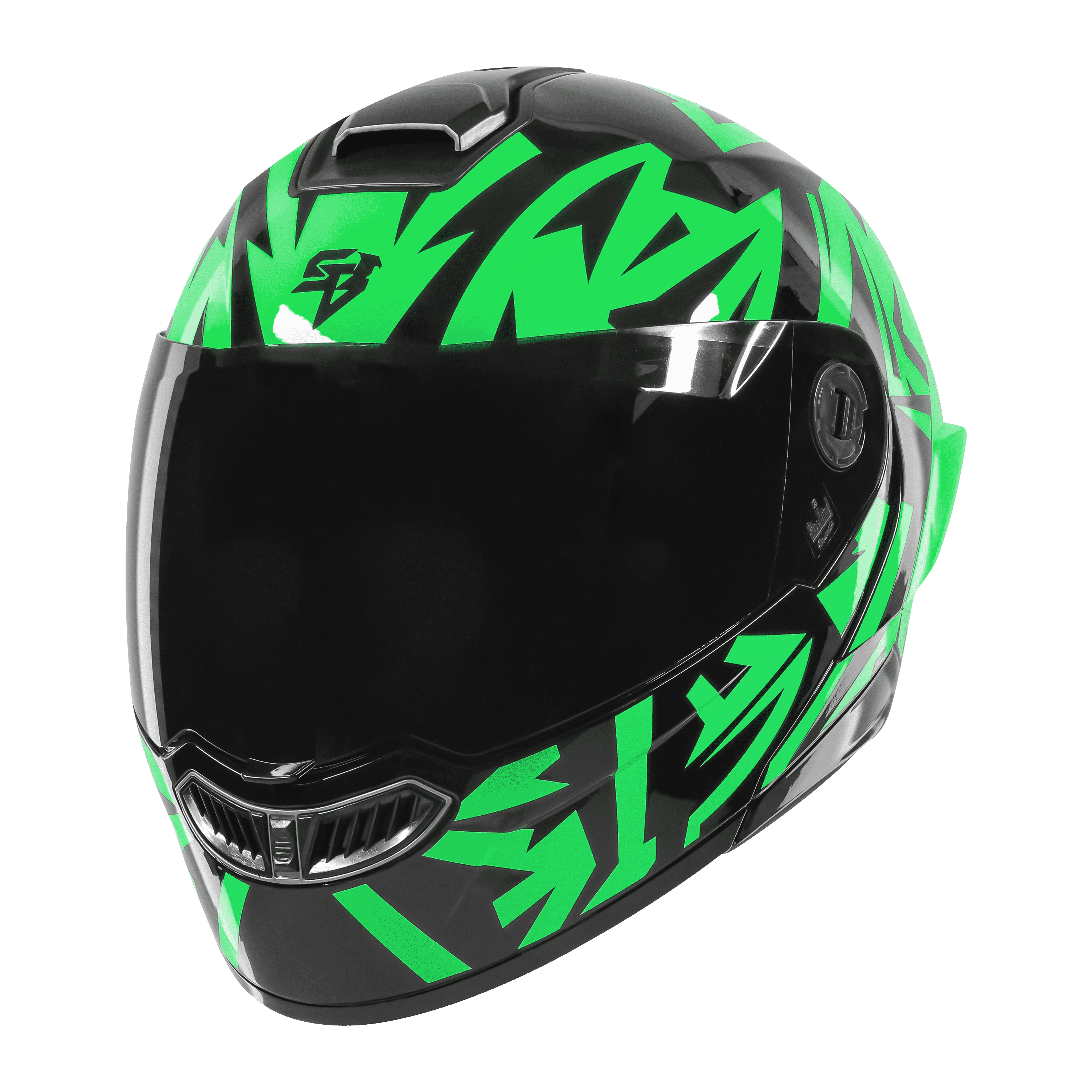 SBA-8 ISS WARRIOR GLOSSY BLACK WITH GREEN